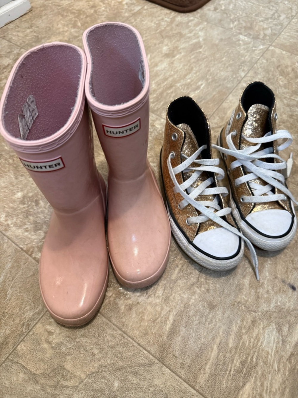 Hunter Kids Light Pink Waterproof Rain Boots